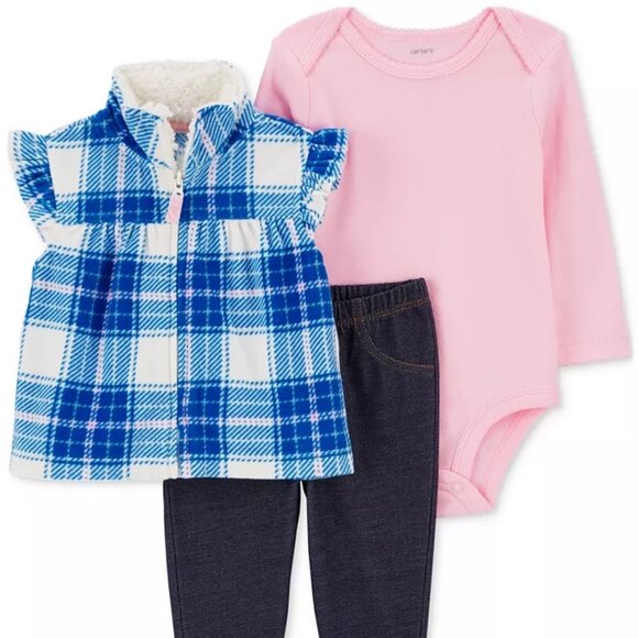 Carter's Toddler Girls 3-Piece Pant Set Size 24 M - Picture 1 of 5